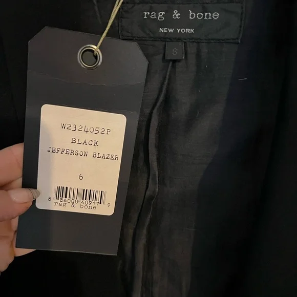 Rag & Bone Black Jefferson Blazer sz. 6 MSRP: $535+tax *EUC - Picture 3 of 6